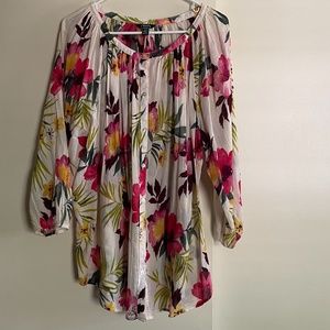 Plus Size Chaps Flowy Shirt